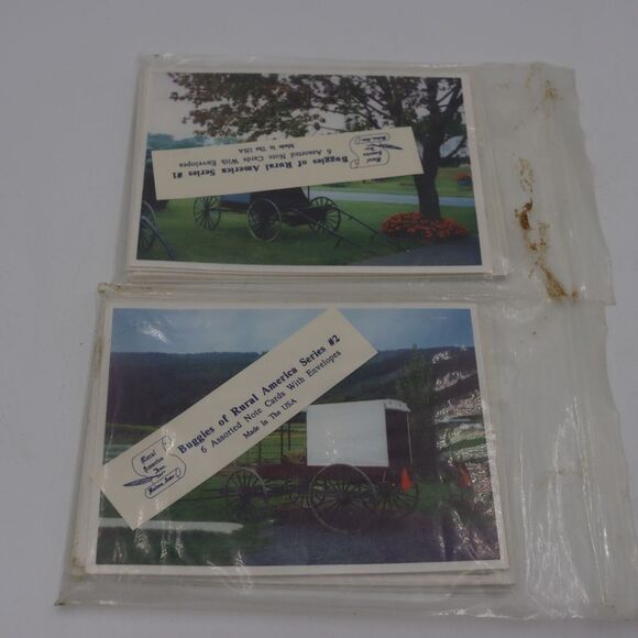 Vintage Amish Blank Note Cards with Envelopes Lot of 2 packs of 6 - Picture 1 of 4